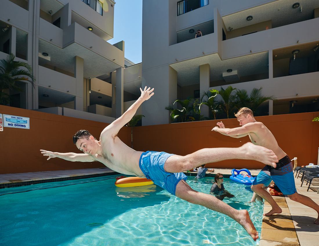 Summer afternoons in the pool